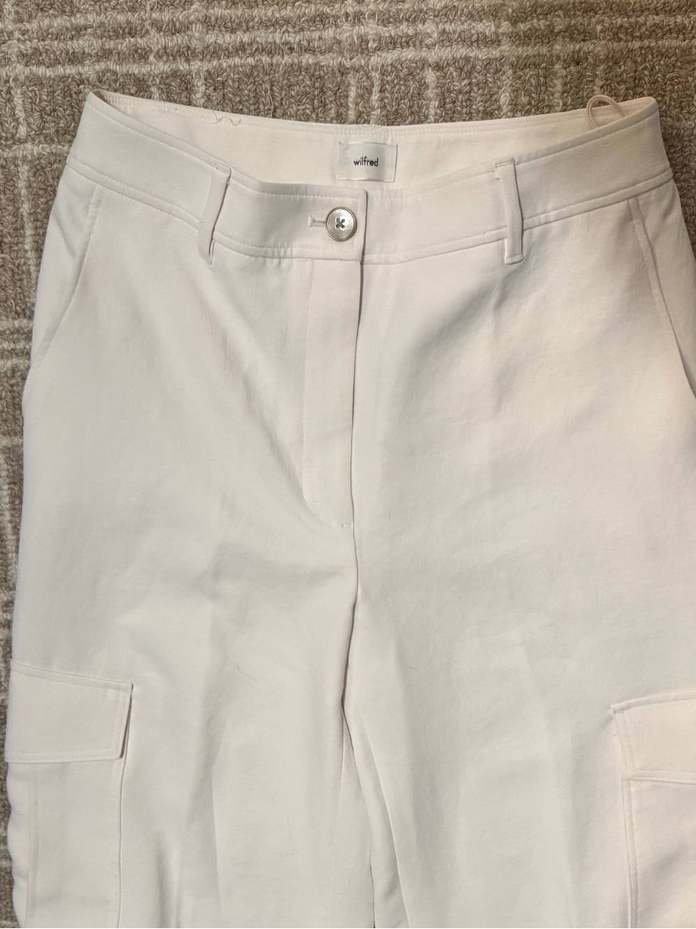 ARITZIA Wilfred Womens White Cargo Pants size 10